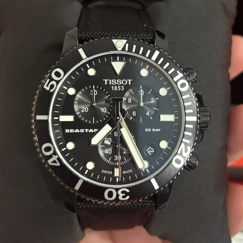 Seastar 1000 Chronograph Quartz 45.5 PVD / Black / Rubber