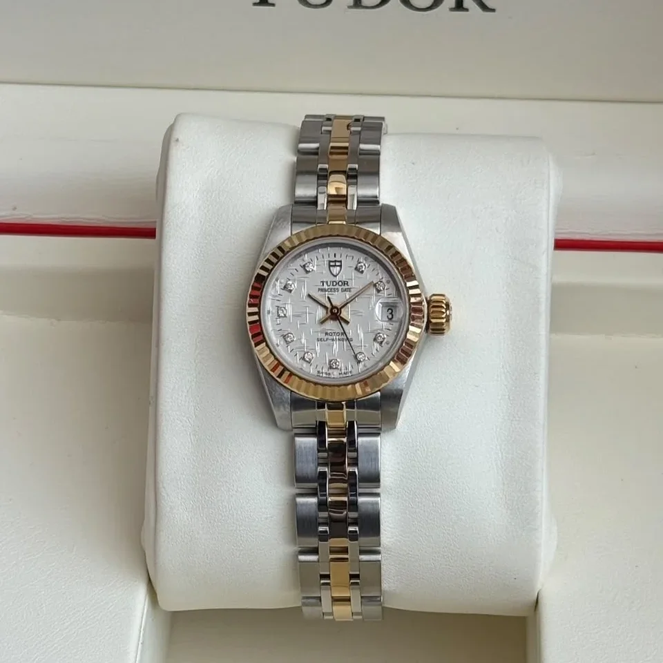 Princess Oysterdate Stainless Steel - Yellow Gold / Champagne - Diamond