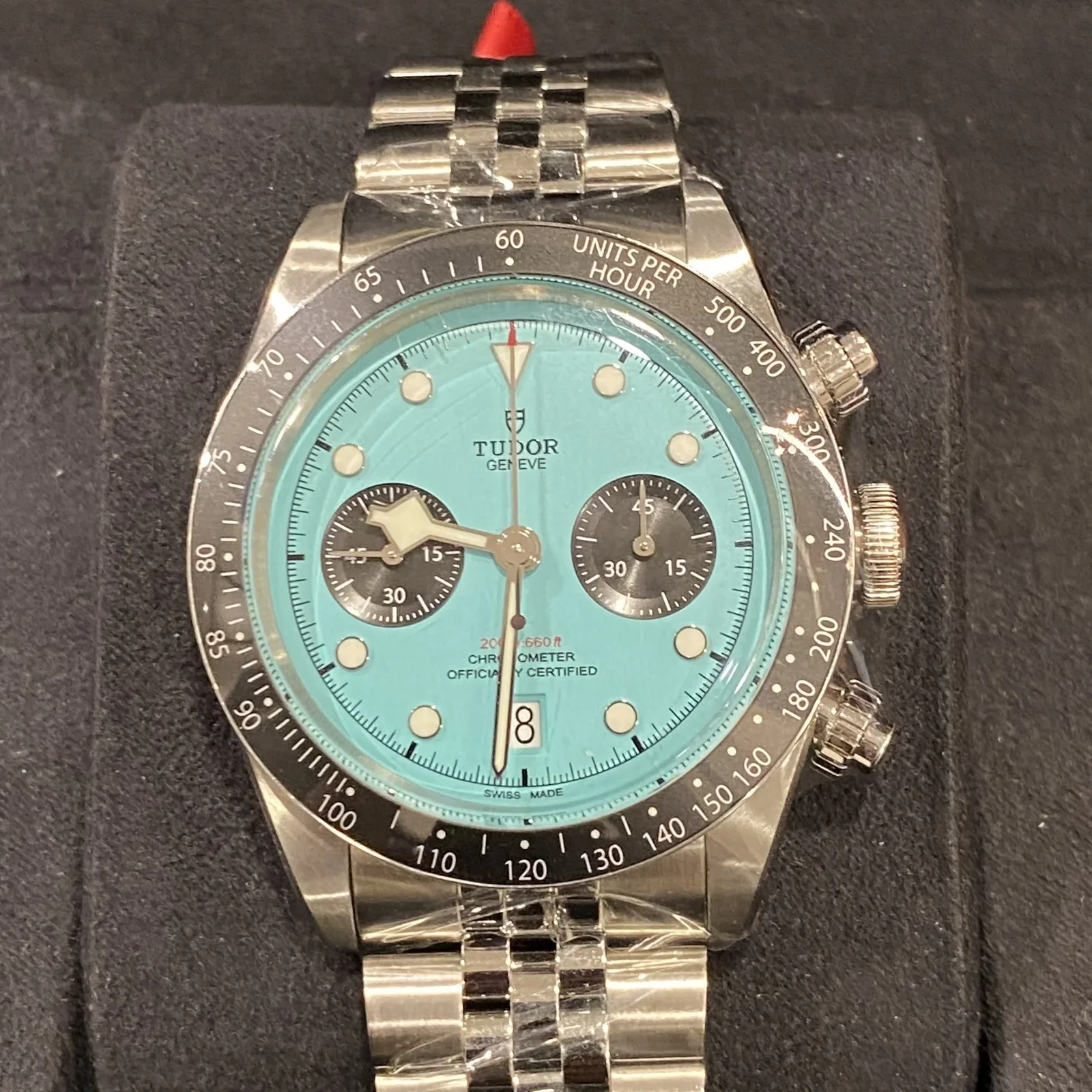 Heritage Black Bay Chronograph Flamingo Blue