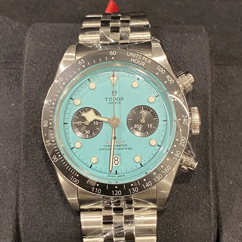 Heritage Black Bay Chronograph Flamingo Blue