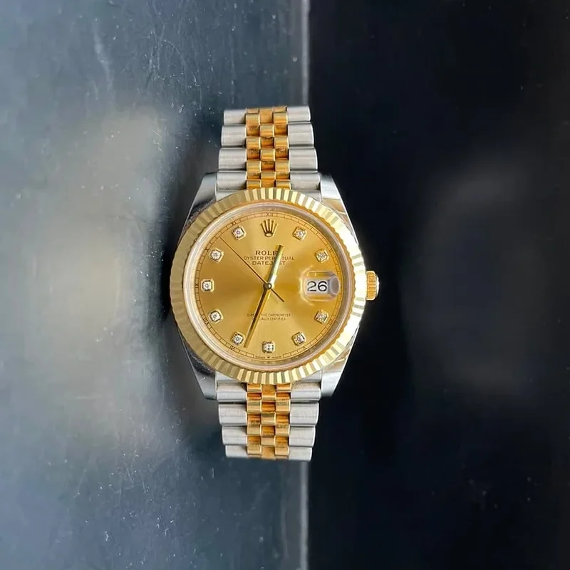 Datejust 41 Rolesor Yellow Fluted / Jubilee / Champagne - Diamond