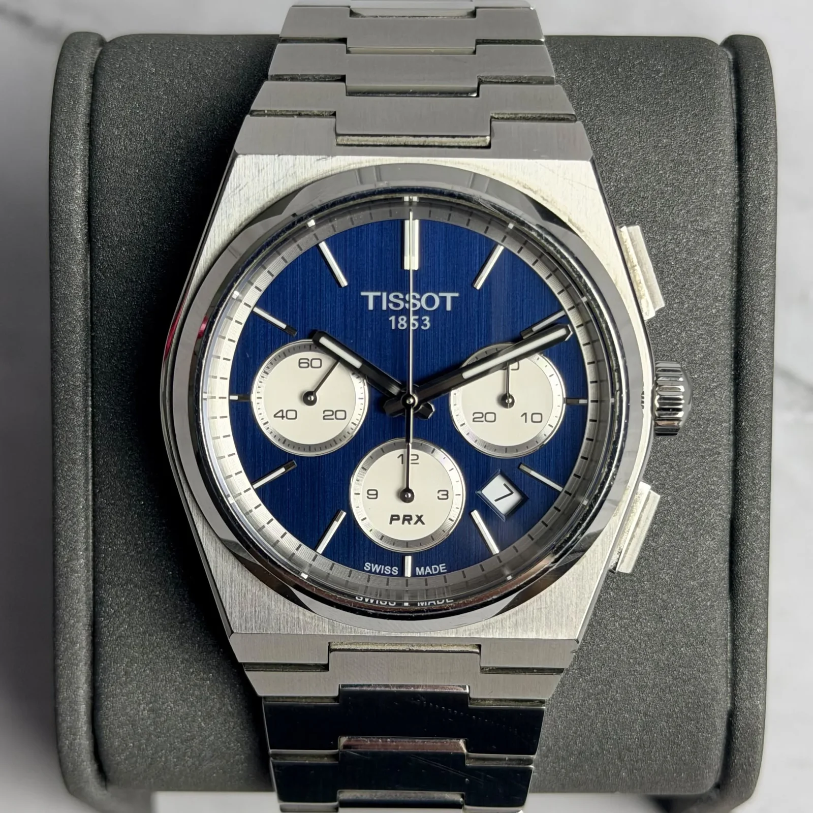 PRX Chronograph Stainless Steel / Blue