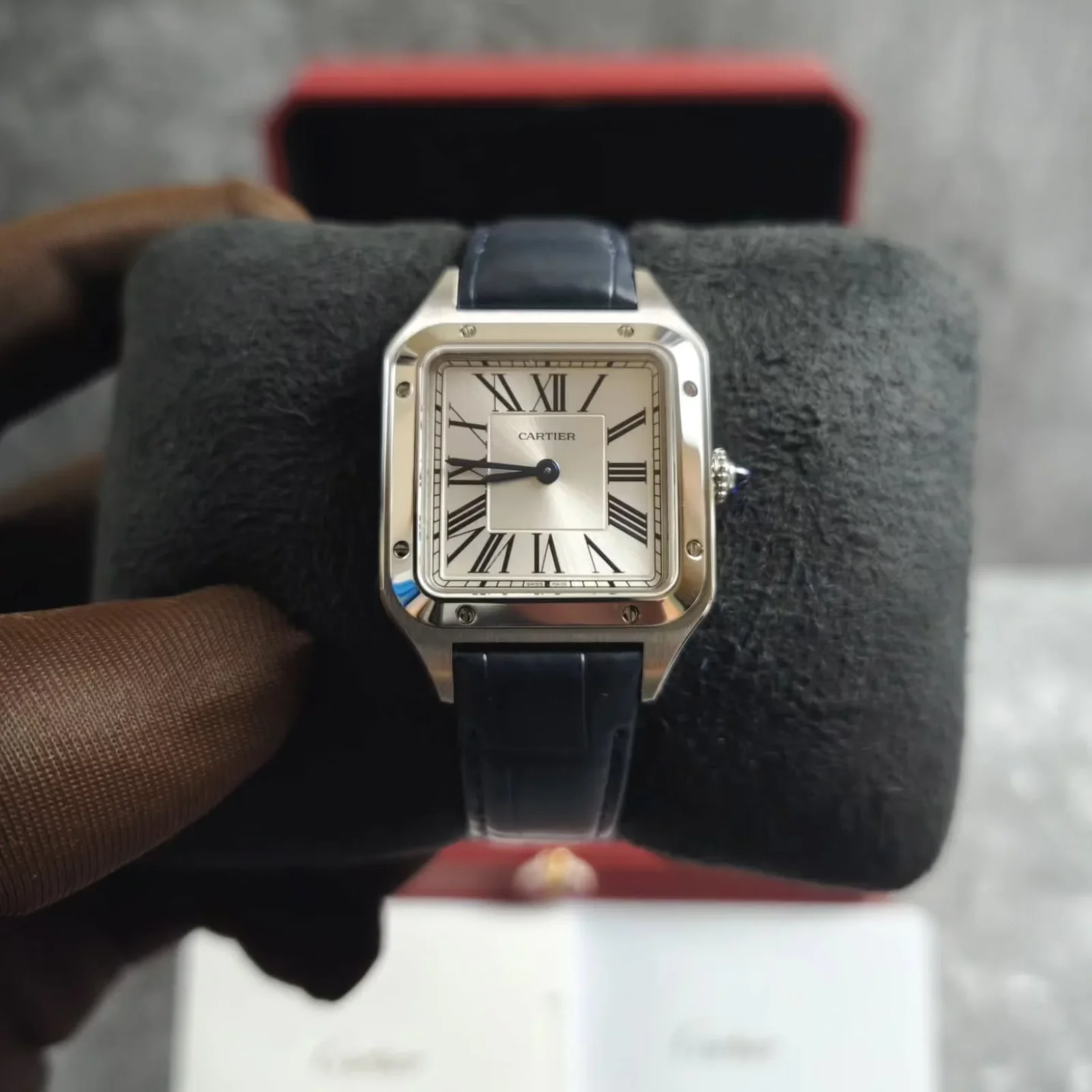 Santos Dumont Small Stainless Steel / Strap