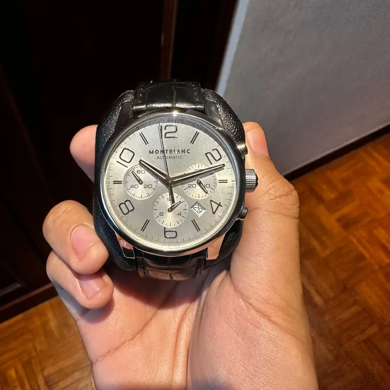 Timewalker Chronograph Automatic Silver / Red Gold Numerals