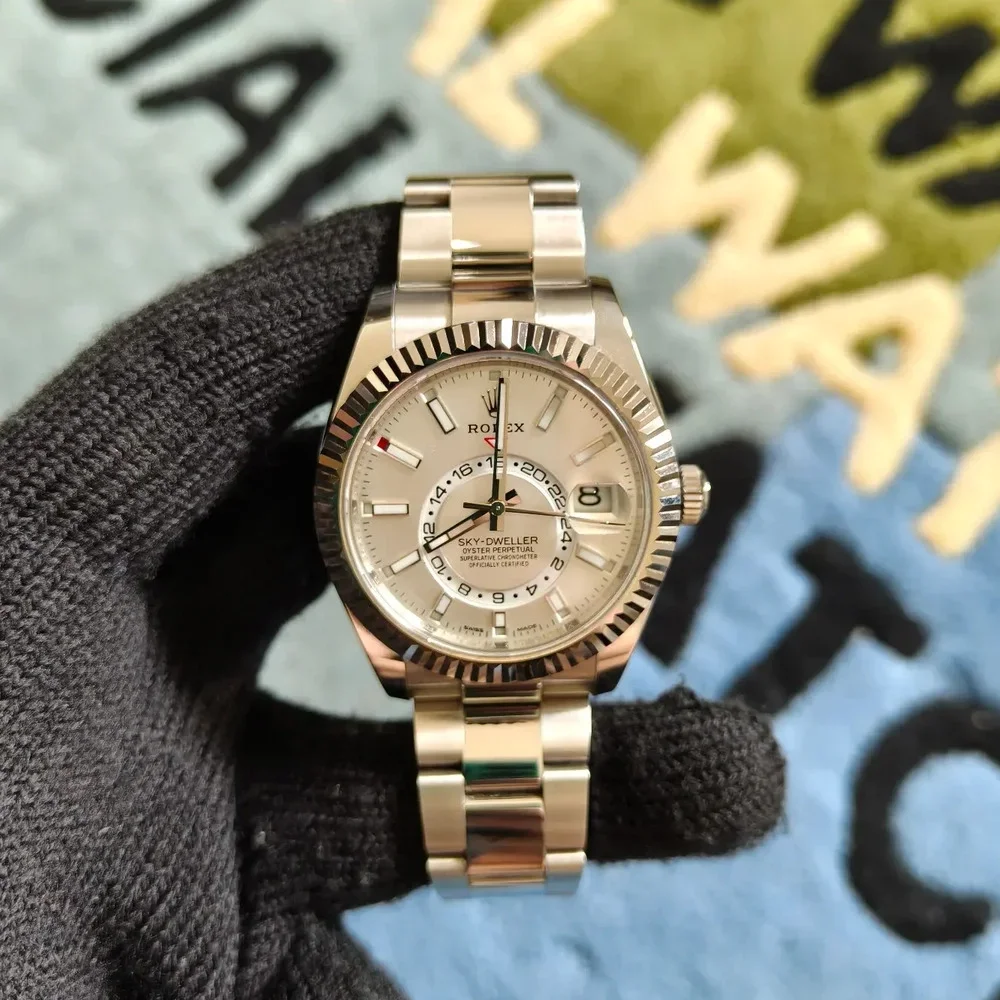 Sky-Dweller Stainless Steel / White Gold / White