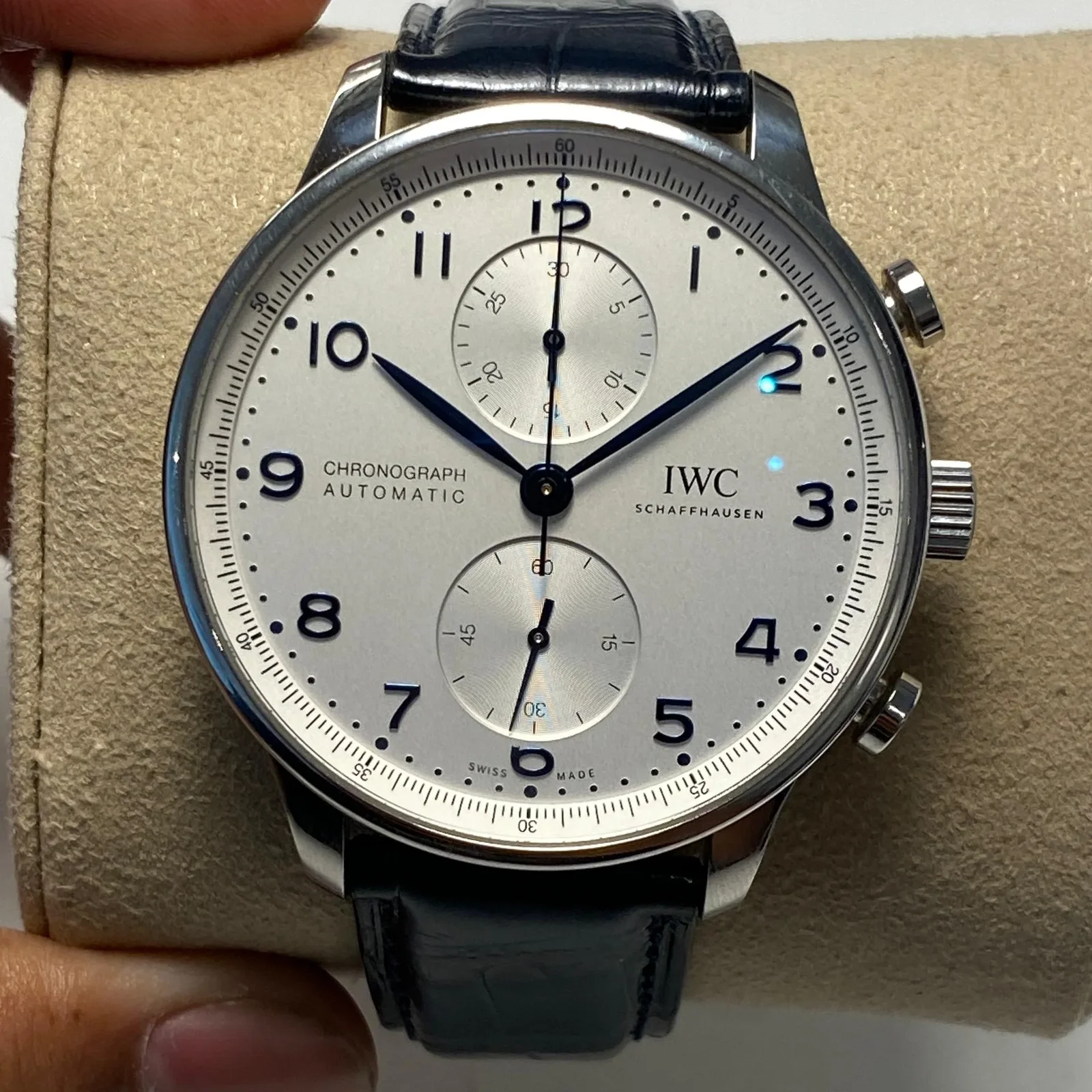 Portugieser Chronograph Stainless Steel / Silver - Blue