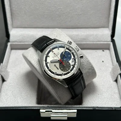 El Primero Chronomaster 38 Stainless Steel / Silver / Alligator