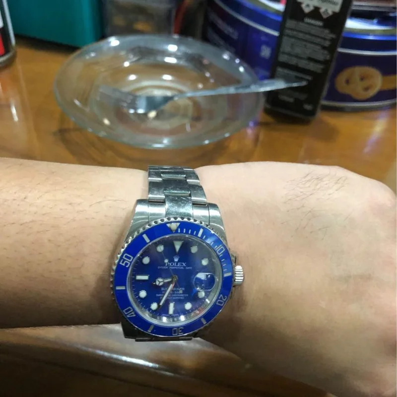 Thumb Submariner Date White Gold / Blue