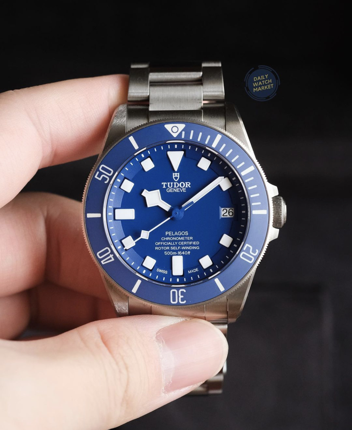 Tudor Pelagos Blue Wrist Jual Tudor Pelagos Titanium Blue