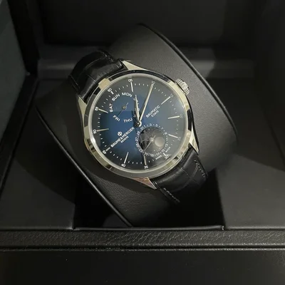 Clifton Baumatic Stainless Steel Moonphase / Blue / Strap