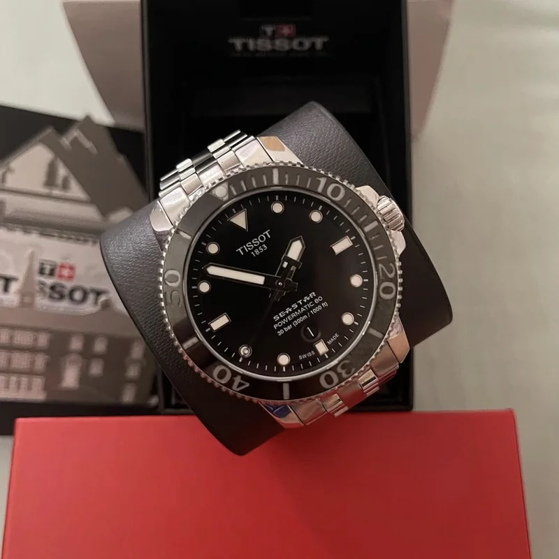 Seastar 1000 Powermatic 80 43 Stainless Steel / Black / Bracelet