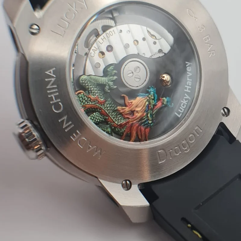 Thumb Stainless Steel Green Dragon Automatic