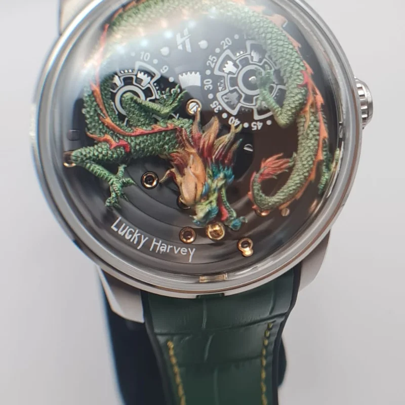 Thumb Stainless Steel Green Dragon Automatic