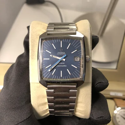 Vintage Seamaster Compresor Square Blue / Stainless Steel