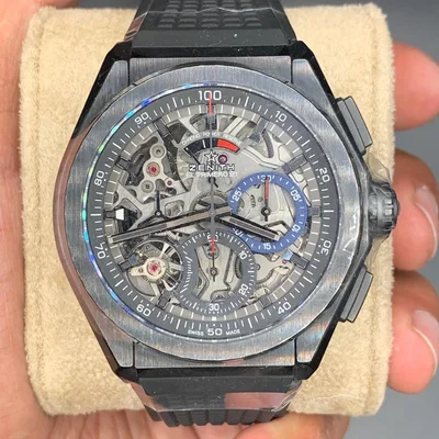 Defy El Primero 21 Black Ceramic / Skeleton / Rubber