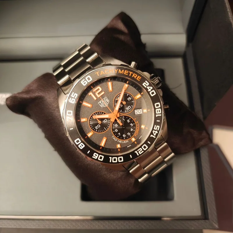 Thumb Formula 1 Chronograph Quartz Stainless Steel / Grey - Orange / Bracelet