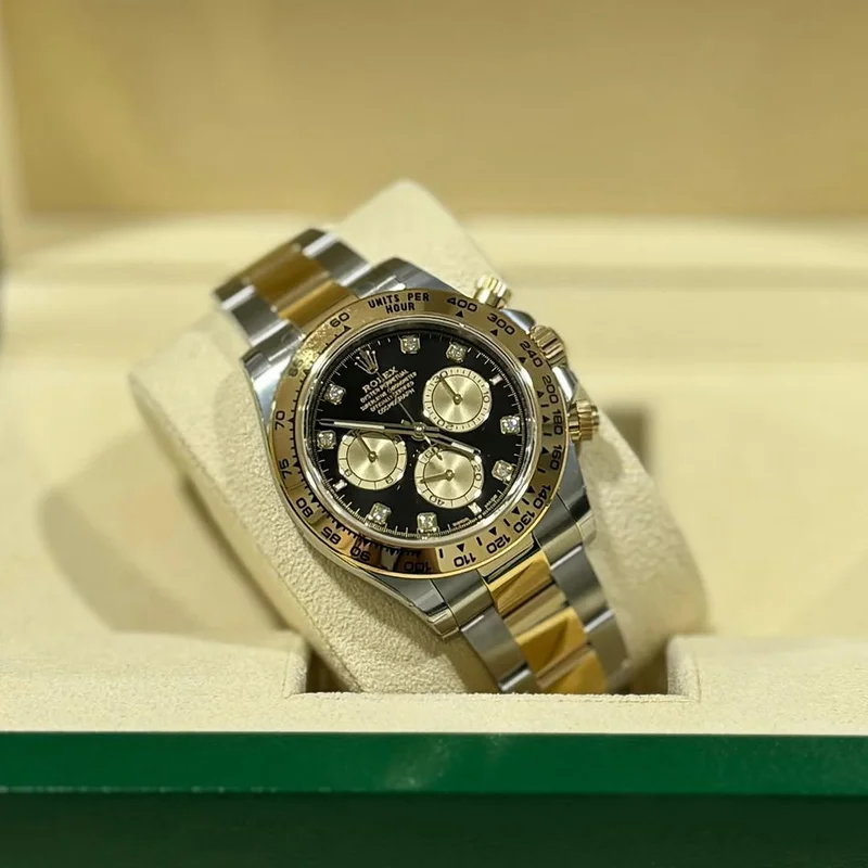 Cosmograph Daytona Stainless Steel - Yellow Gold / Black - Golden - Diamond / Oyster