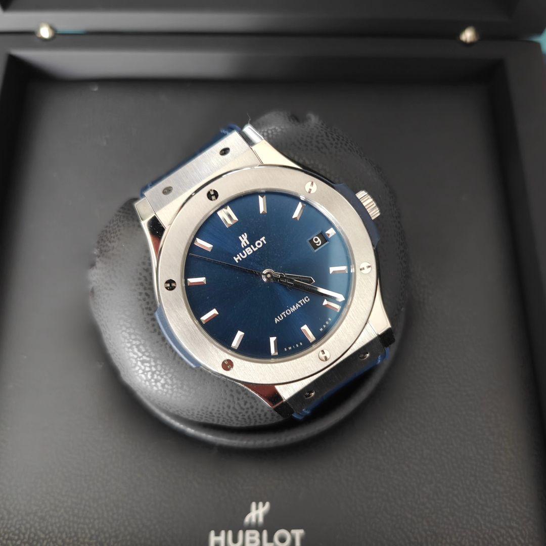 Jual Hublot Classic Fusion 45 Titanium Blue 511.NX.7170.LR Original