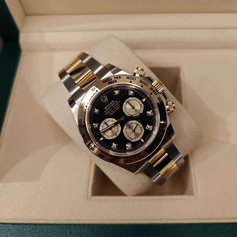 Cosmograph Daytona Stainless Steel - Yellow Gold / Black - Golden - Diamond / Oyster