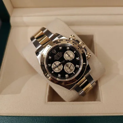Cosmograph Daytona Stainless Steel - Yellow Gold / Black - Golden - Diamond / Oyster