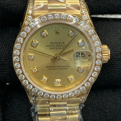 Datejust 26 Factory Diamond Bezel & Lugs Champagne Diamond