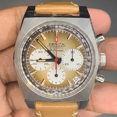 El Primero A385 Revival Stainless Steel / Brown