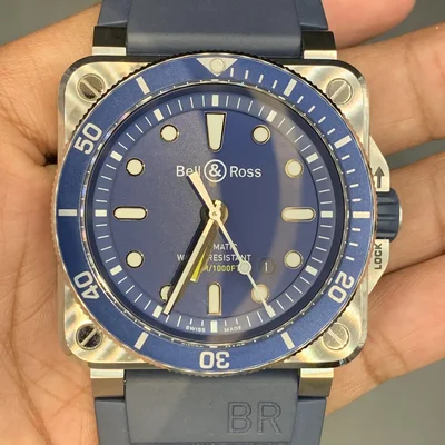 BR 03-92 Diver Stainless Steel / Blue