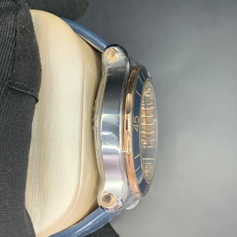 Thumb Happy Sport Ocean Ethical 18K Rose Gold & Steel Blue Grey Dial