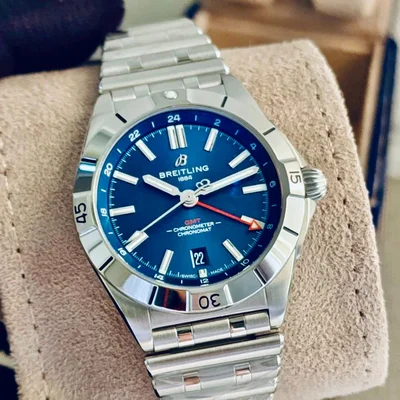 Chronomat 40 GMT Stainless Steel / Blue / Rouleaux