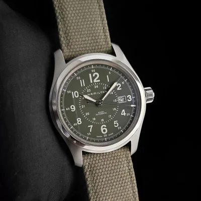 Khaki Field Auto 42 Stainless Steel / Green