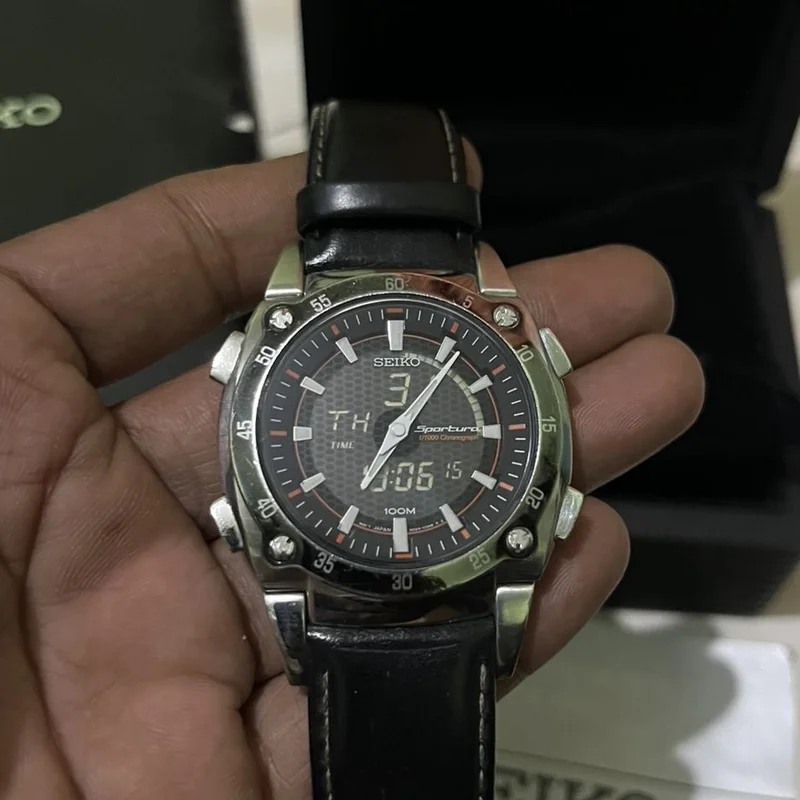 Sportura SNJ019P1 Black Digital Analog