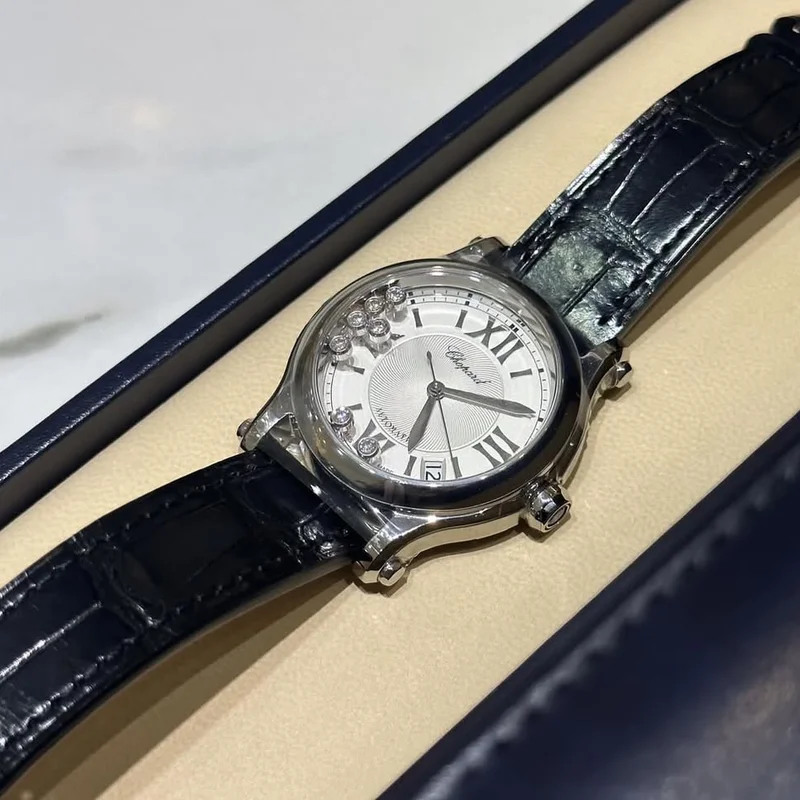 Happy Sport 36 Automatic Stainless Steel / Silver / Leather