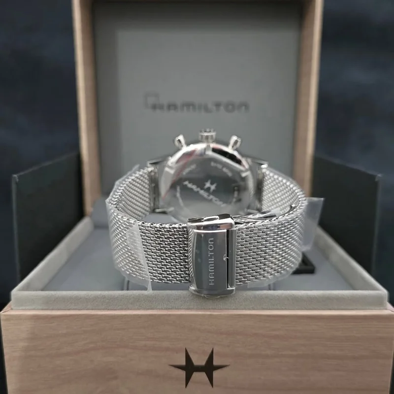 Thumb Intra-Matic Chronograph H Stainless Steel / Black / Mesh