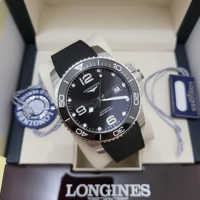 HydroConquest 41 Automatic Stainless Steel / Ceramic / Black / Rubber