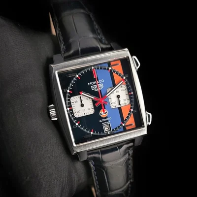 Monaco Calibre 11 Stainless Steel / Blue / Gulf