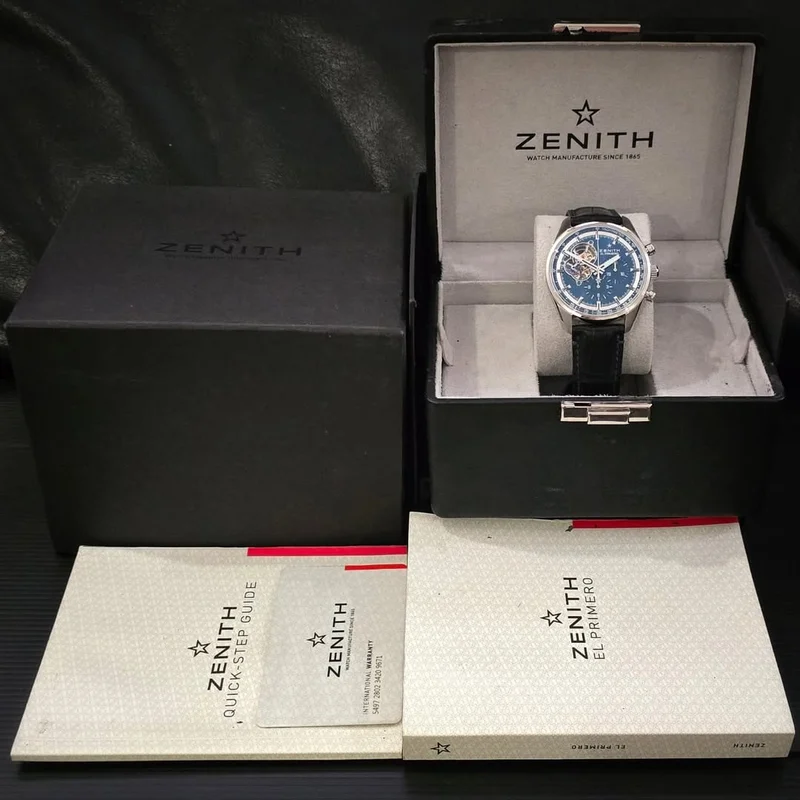 Thumb El Primero Chronomaster Open Stainless Steel / Blue / Alligator