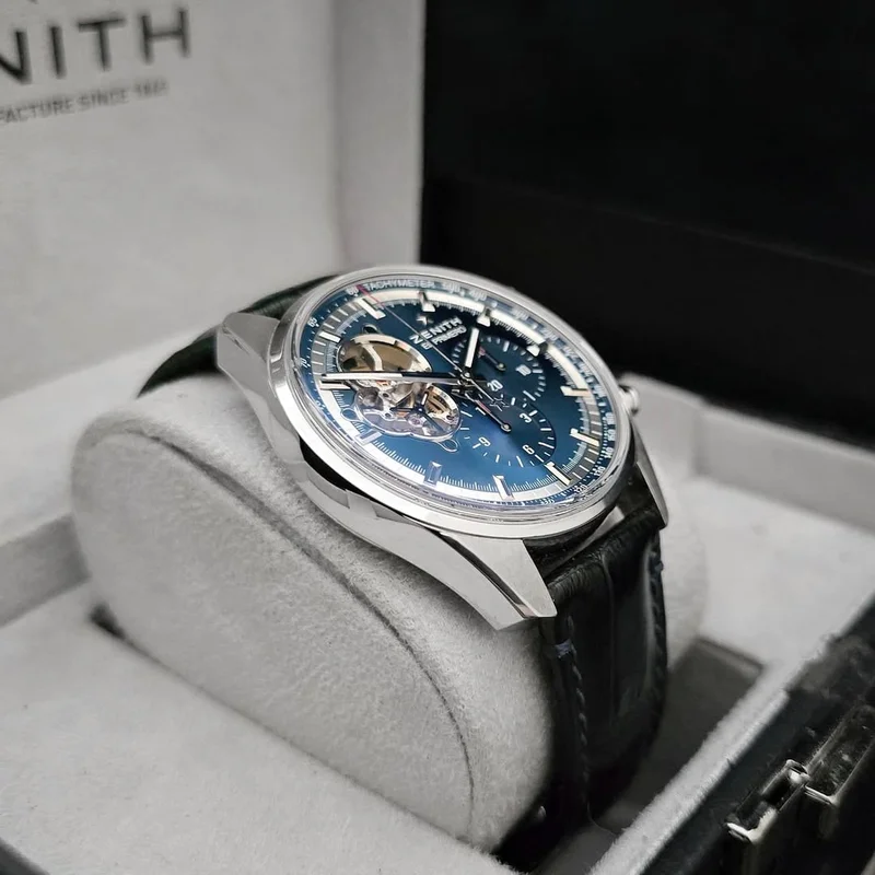 Thumb El Primero Chronomaster Open Stainless Steel / Blue / Alligator