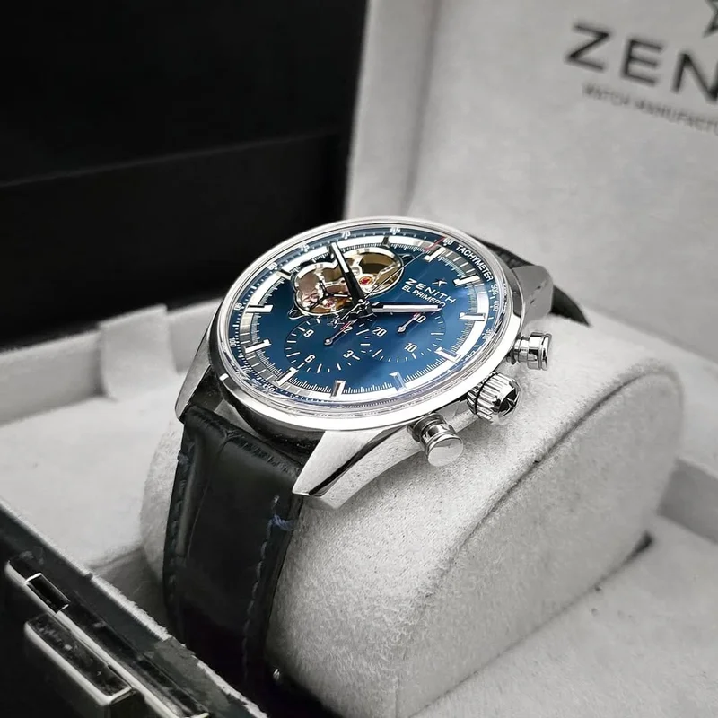 Thumb El Primero Chronomaster Open Stainless Steel / Blue / Alligator