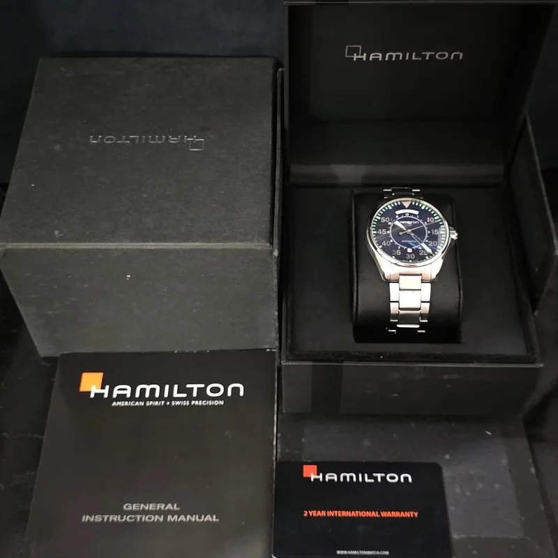 Thumb Khaki Pilot Day Date Blue / Bracelet