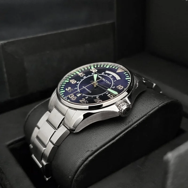 Thumb Khaki Pilot Day Date Blue / Bracelet