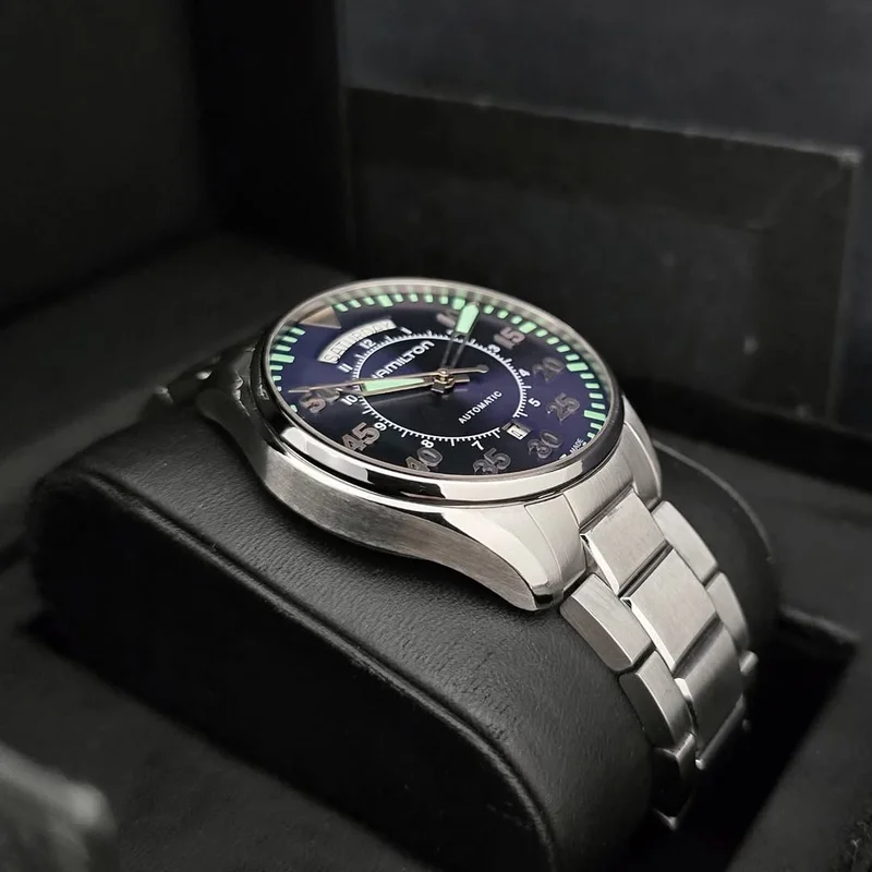 Thumb Khaki Pilot Day Date Blue / Bracelet