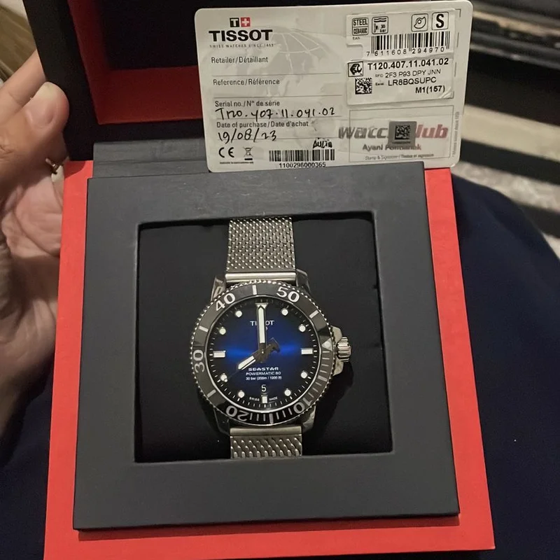 Thumb Seastar 1000 Powermatic 80 43 Stainless Steel / Blue / Bracelet