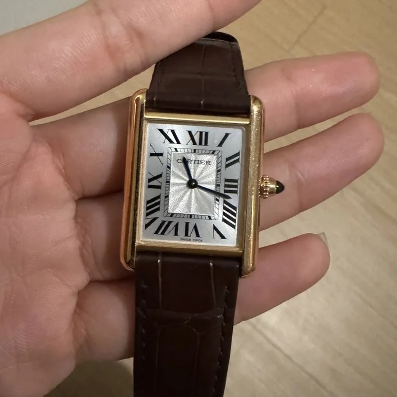 Tank Louis Cartier Large Manual Rose Gold / Silver