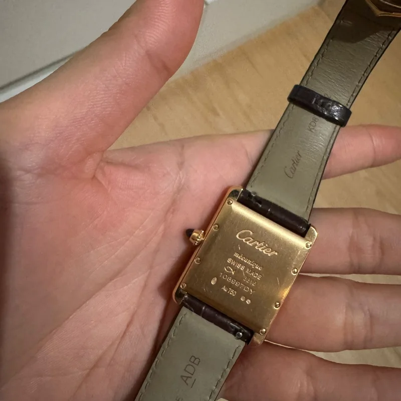 Thumb Tank Louis Cartier Large Manual Rose Gold / Silver