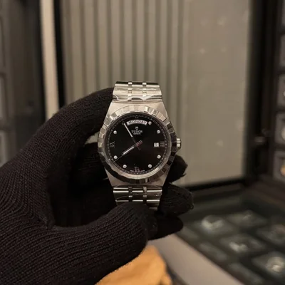 Royal Day-Date 41 Stainless Steel / Black - Diamond