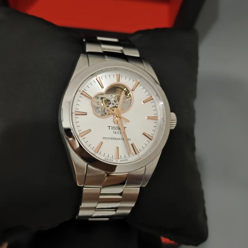 Gentleman Powermatic Open Heart Stainless Steel / Silver / Bracelet