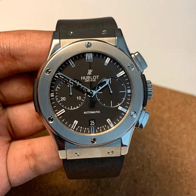 Classic Fusion 45 Chronograph Titanium / Black / Alligator