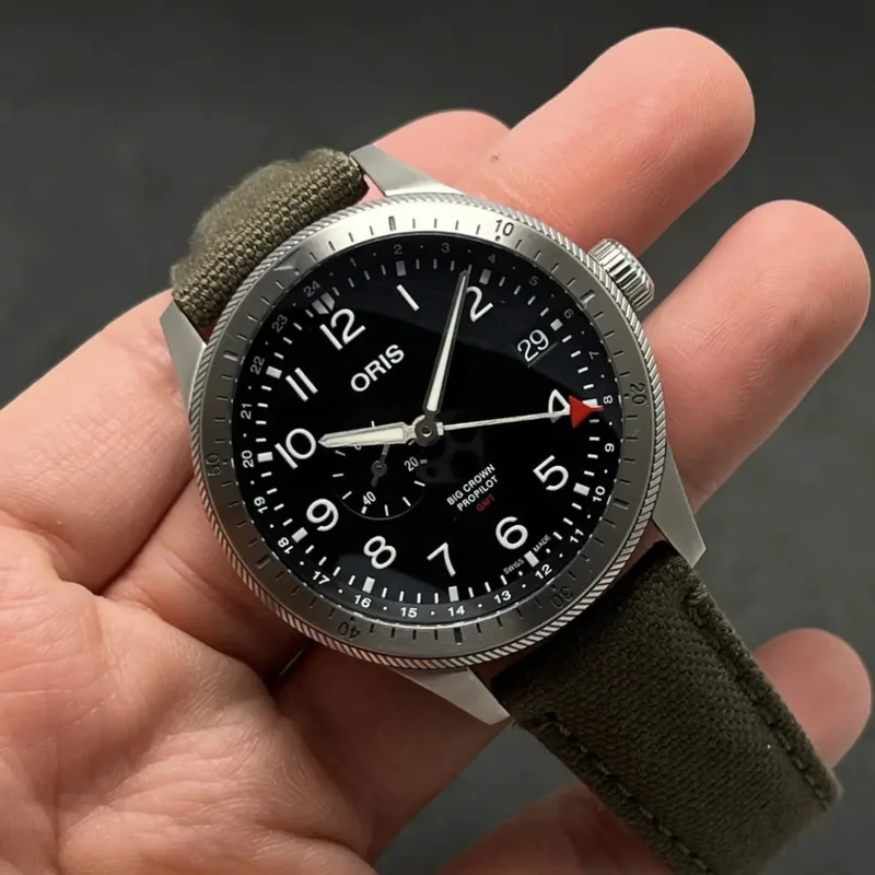 Thumb Big Crown ProPilot Timer GMT Stainless Steel / Black / Fabric
