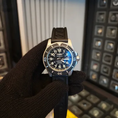 Superocean II 44 Stainless Steel / Black / Volcano Black / Rubber / Pin