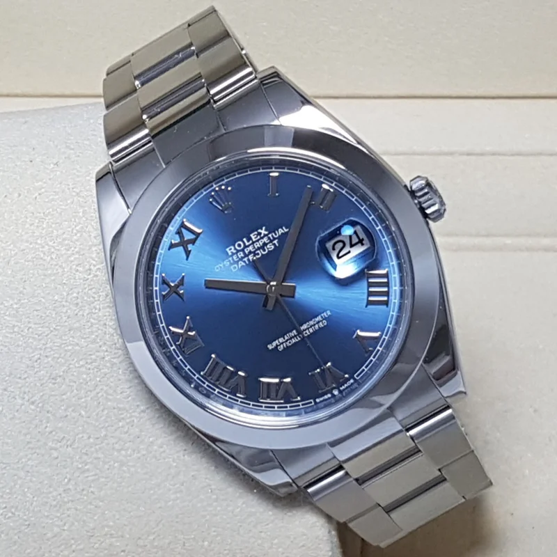 Datejust 41 Stainless Steel Smooth / Oyster / Blue Roman